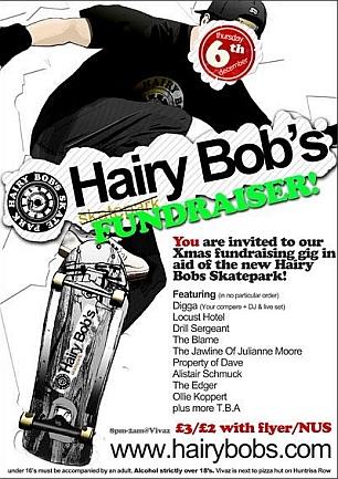 Hairy Bob's Skate Park Fundraising